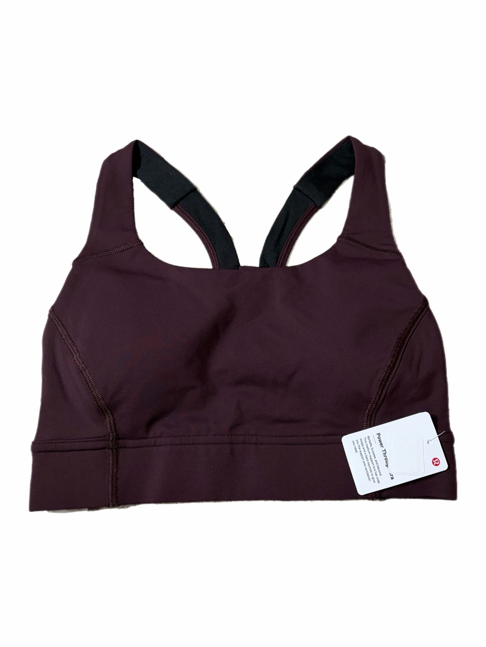 NWT Lululemon Power Through Bra *Medium Support (Goodnight Plum) Size 4